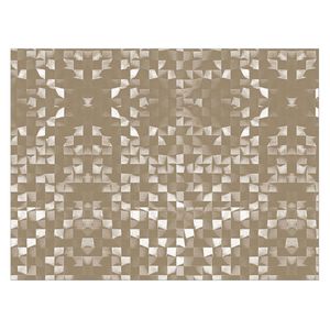 Retro stijl placemats van vinyl 40 x 30 cm beige - Placemats