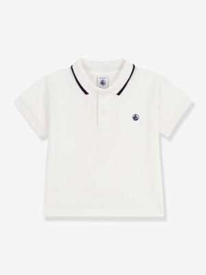 Polo baby korte mouwen katoen wit