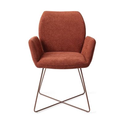 Jesper Home Misaki eetkamerstoel Cosy Copper cross rose