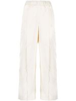 Jil Sander pantalon ample à taille élastiquée - Blanc