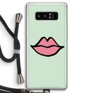Kusje: Samsung Galaxy Note 8 Transparant Hoesje met koord