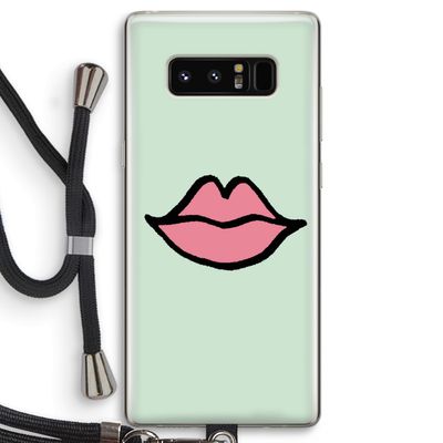 Kusje: Samsung Galaxy Note 8 Transparant Hoesje met koord
