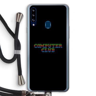Retro: Samsung Galaxy A20s Transparant Hoesje met koord