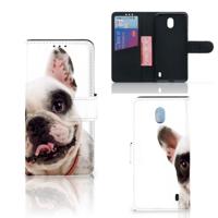 Nokia 1 Plus | Telefoonhoesje | Met pasjeshouder | Franse Bulldog