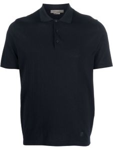 Corneliani polo en coton à manches courtes - Bleu