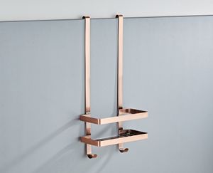 Doucherek SaniClear Copper | Aan douchewand | 52x23x12 cm | Messing | Rechthoek | Koper geborsteld