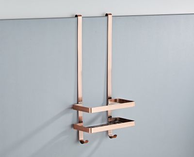 Doucherek SaniClear Copper | Aan douchewand | 52x23x12 cm | Messing | Rechthoek | Koper geborsteld