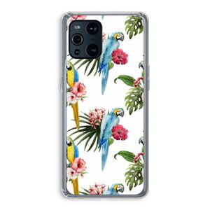 Kleurrijke papegaaien: Oppo Find X3 Transparant Hoesje