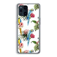 Kleurrijke papegaaien: Oppo Find X3 Transparant Hoesje