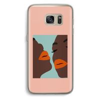 Orange lips: Samsung Galaxy S7 Transparant Hoesje