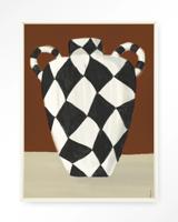 Urban Cotton Wandkleed 'Vivid Vase 01' 80 x 110cm in Floating Frame - off white