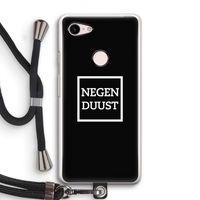 Negenduust black: Pixel 3 Transparant Hoesje met koord