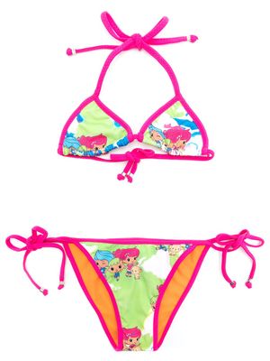 Amir Slama bikini à imprimé graphique - Rose