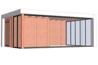 Buitenverblijf Verona 625x400 cm - Plat dak model rechts - Combinatie 1 - thumbnail