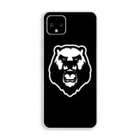 Angry Bear (black): Pixel 4 XL Transparant Hoesje
