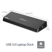 StarTech.com Universeel USB 3.0 4K laptop docking station met 4K DisplayPort USB snellaadpoort, USB - thumbnail