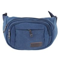 Blauw heuptasje/buideltasje 3-vaks voor volwassenen Blauw heuptasje/buideltasje 3-vaks voor volwassenen