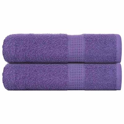 VidaXL Douchehanddoeken 2 st 70x140 cm 360 g/m² 100% katoen paars