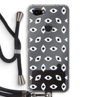 Eyes pattern: Pixel 3a Transparant Hoesje met koord Eyes pattern: Pixel 3a Transparant Hoesje met koord