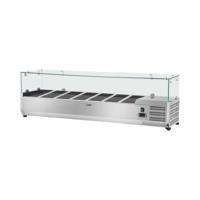 Opzetkoelvitrine - 160 x 33 cm - glasafdekking Opzetkoelvitrine - 160 x 33 cm - glasafdekking