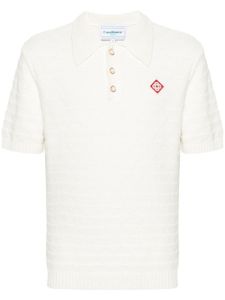 Casablanca polo en tweed à patch logo