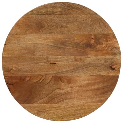 Tafelblad 40x2,5 cm rond massief ruw mangohout