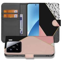Xiaomi 15 | Book Case | Zwart Roze Vormen