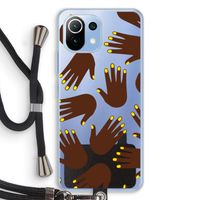 Hands dark: Xiaomi Mi 11 Lite Transparant Hoesje met koord