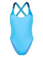 Stella McCartney maillot de bain à bretelles à logo - Bleu