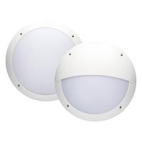 LED Buitenlamp - Wit - Rond - Muur/Plafond - E27 - 2 afdekkingen - thumbnail