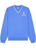 Sporty & Rich Vendome V-neck sweatshirt - Bleu - thumbnail