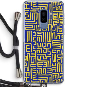 Majorelle Blue Print: Samsung Galaxy S9 Plus Transparant Hoesje met koord