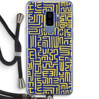 Majorelle Blue Print: Samsung Galaxy S9 Plus Transparant Hoesje met koord