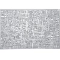 Zeller Design Placemats - Glanzend Zilver - Rechthoekig - 30 x 45 cm - Kunststof