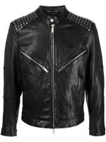 DSQUARED2 veste de moto à détail de clous - Noir - thumbnail