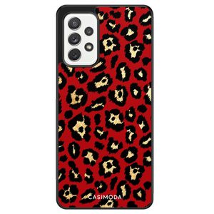 Samsung Galaxy A72 hoesje - Luipaard rood