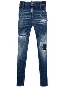 DSQUARED2 jean skinny à effet usé - Bleu