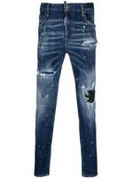 DSQUARED2 jean skinny à effet usé - Bleu