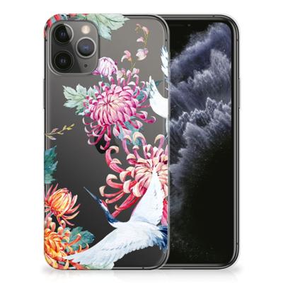 Apple iPhone 11 Pro | TPU Hoesje | Bird Flowers