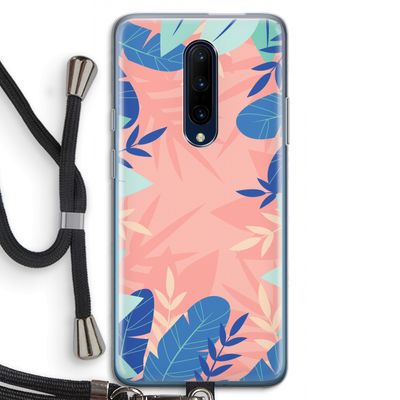 Tropisch: OnePlus 7 Pro Transparant Hoesje met koord