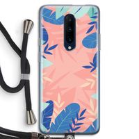 Tropisch: OnePlus 7 Pro Transparant Hoesje met koord