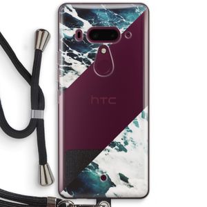 Golven: HTC U12+ Transparant Hoesje met koord