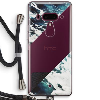 Golven: HTC U12+ Transparant Hoesje met koord