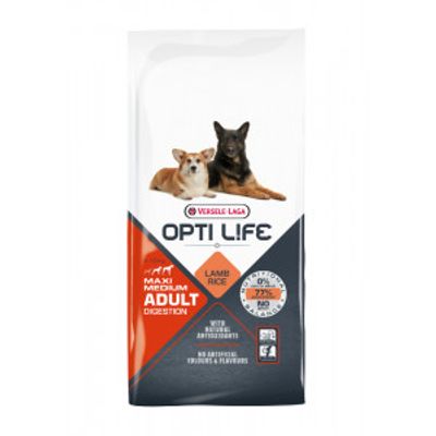 Opti Life Adult Medium/Maxi Digestion hondenvoer 12,5 kg