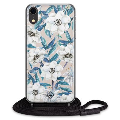 iPhone XR hoesje met koord - Touch of flowers iPhone XR hoesje met koord - Touch of flowers