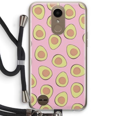 Dancing avocados: LG K10 (2017) Transparant Hoesje met koord
