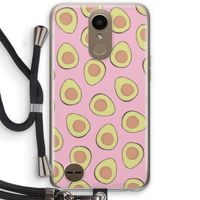 Dancing avocados: LG K10 (2017) Transparant Hoesje met koord