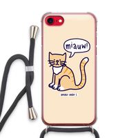 Miauw: iPhone SE 2020 Transparant Hoesje met koord