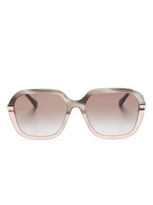 Chloé Eyewear effet lunettes de soleil à monture carrée - Tons neutres
