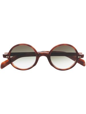 Cutler & Gross lunettes de soleil à effet écailles de tortue - Marron